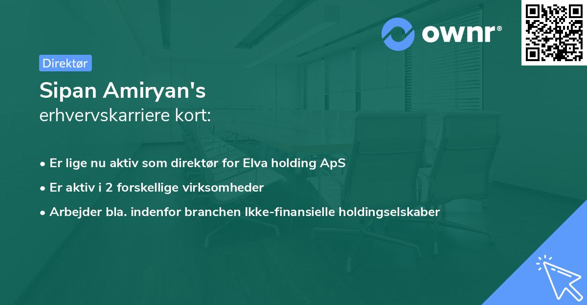 Sipan Amiryan's erhvervskarriere kort