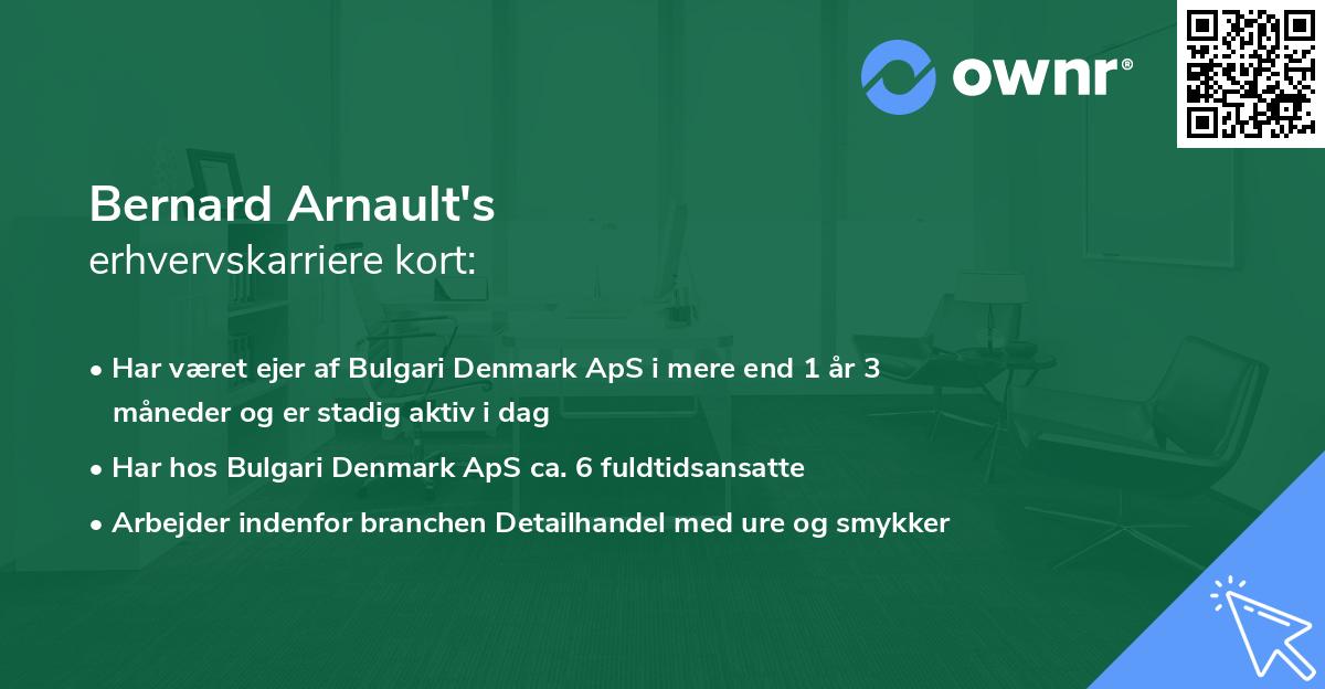 Bernard Arnault's erhvervskarriere kort