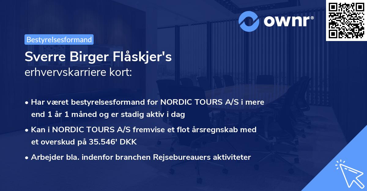 Sverre Birger Flåskjer's erhvervskarriere kort