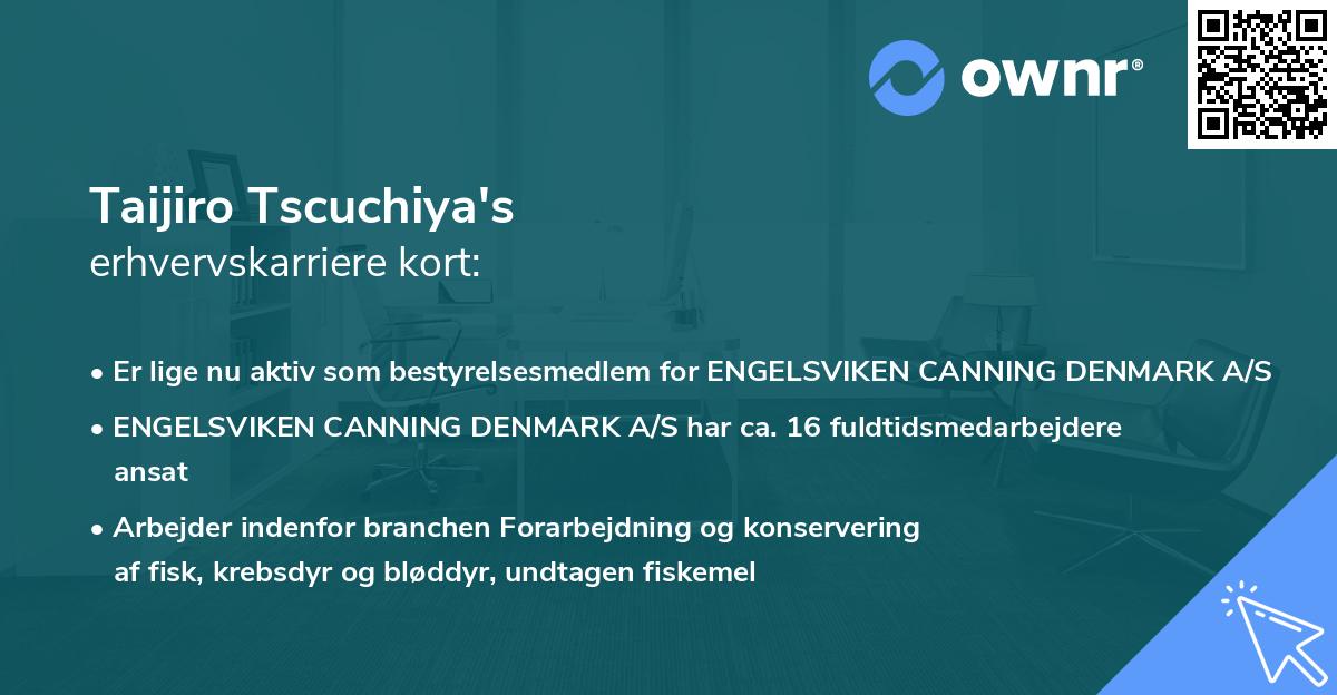 Taijiro Tscuchiya's erhvervskarriere kort