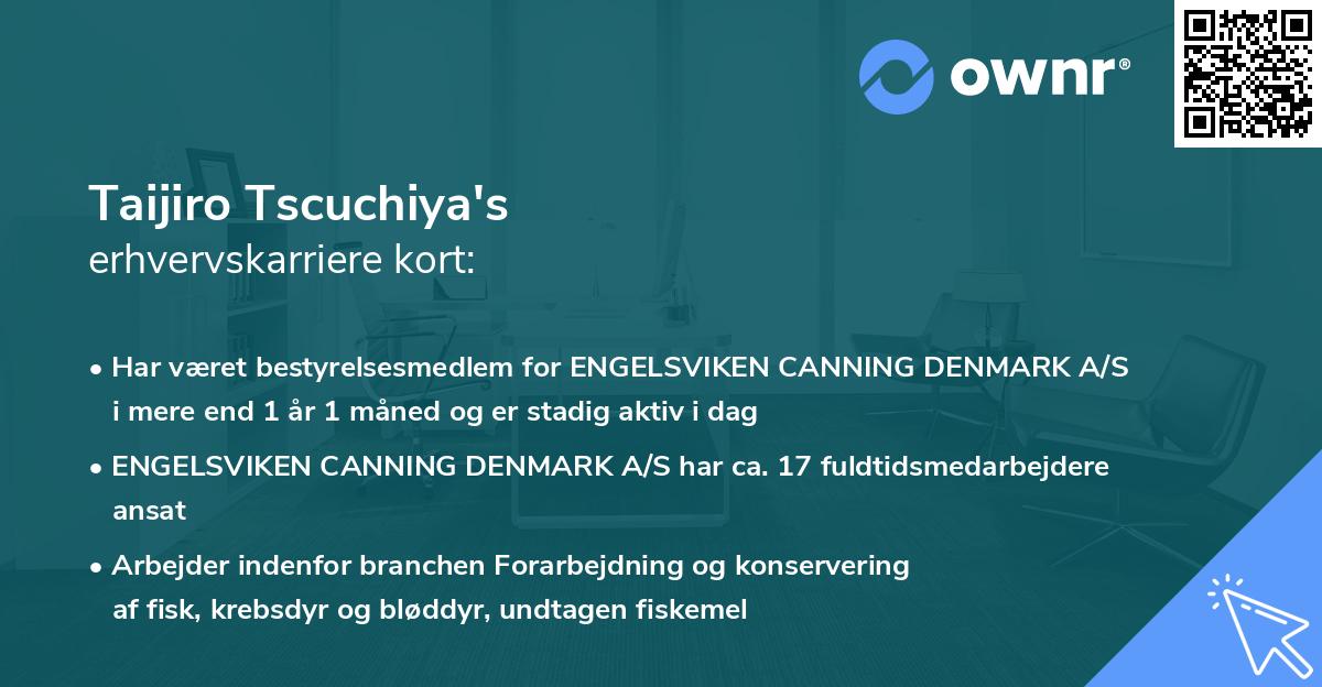 Taijiro Tscuchiya's erhvervskarriere kort
