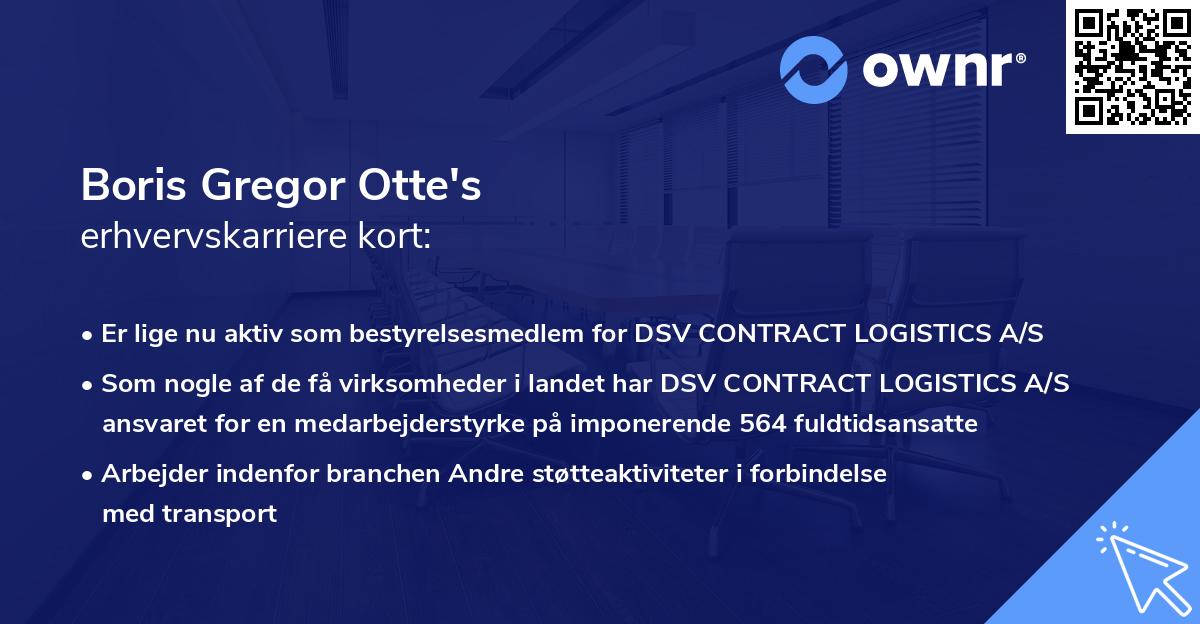 Boris Gregor Otte's erhvervskarriere kort