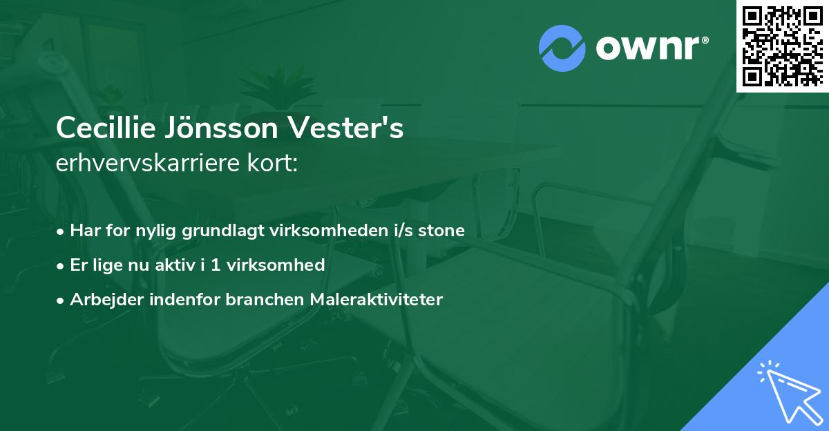 Cecillie Jönsson Vester's erhvervskarriere kort