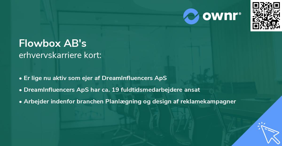 Flowbox AB's erhvervskarriere kort