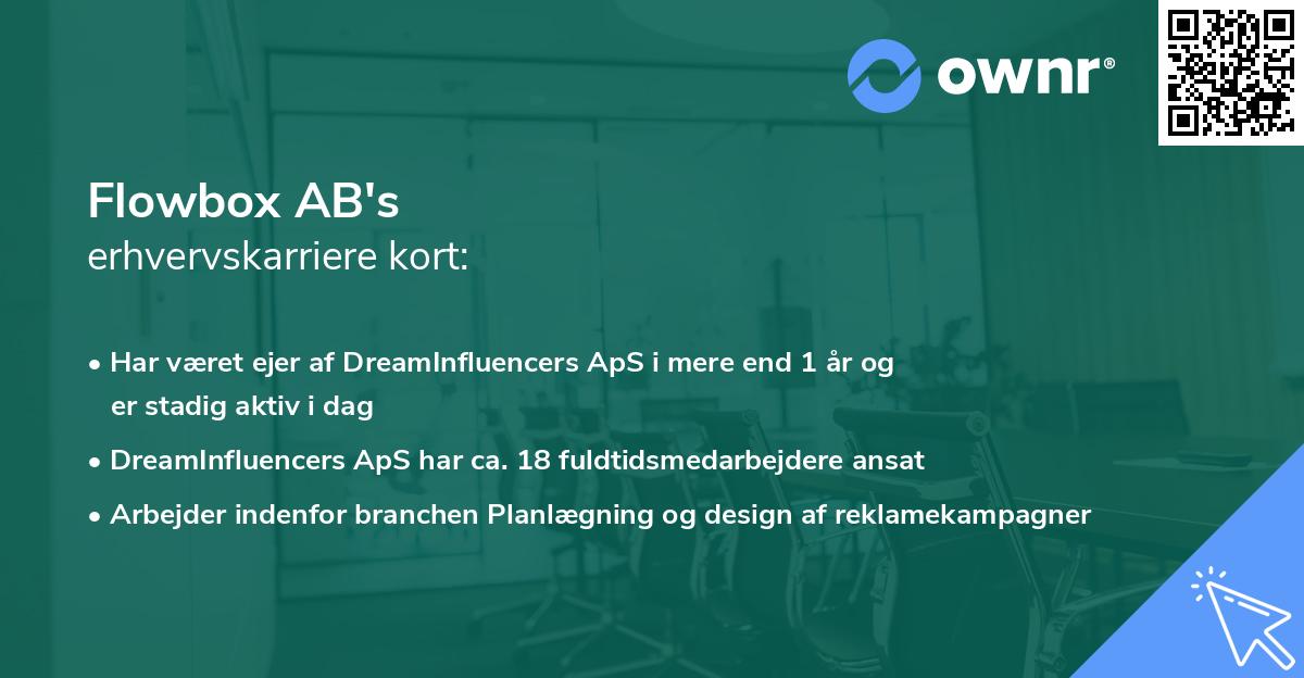 Flowbox AB's erhvervskarriere kort