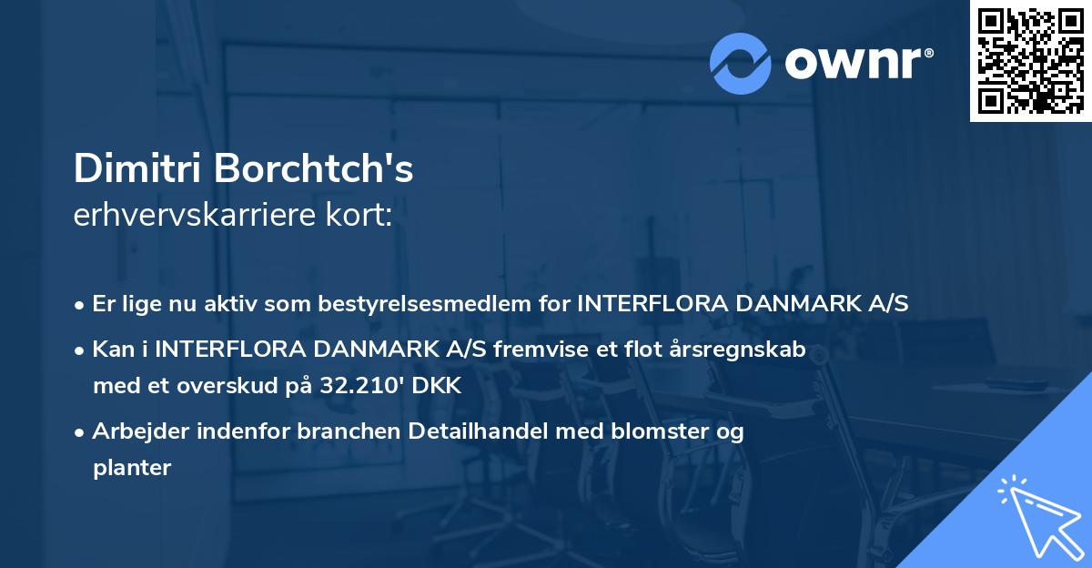 Dimitri Borchtch's erhvervskarriere kort