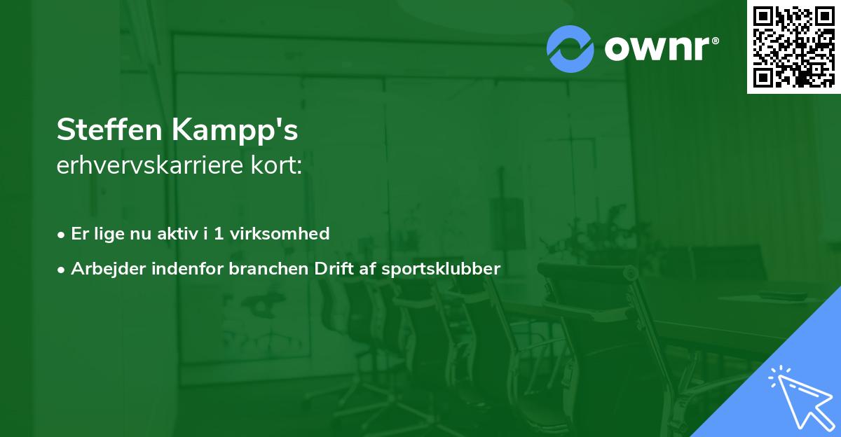 Steffen Kampp's erhvervskarriere kort