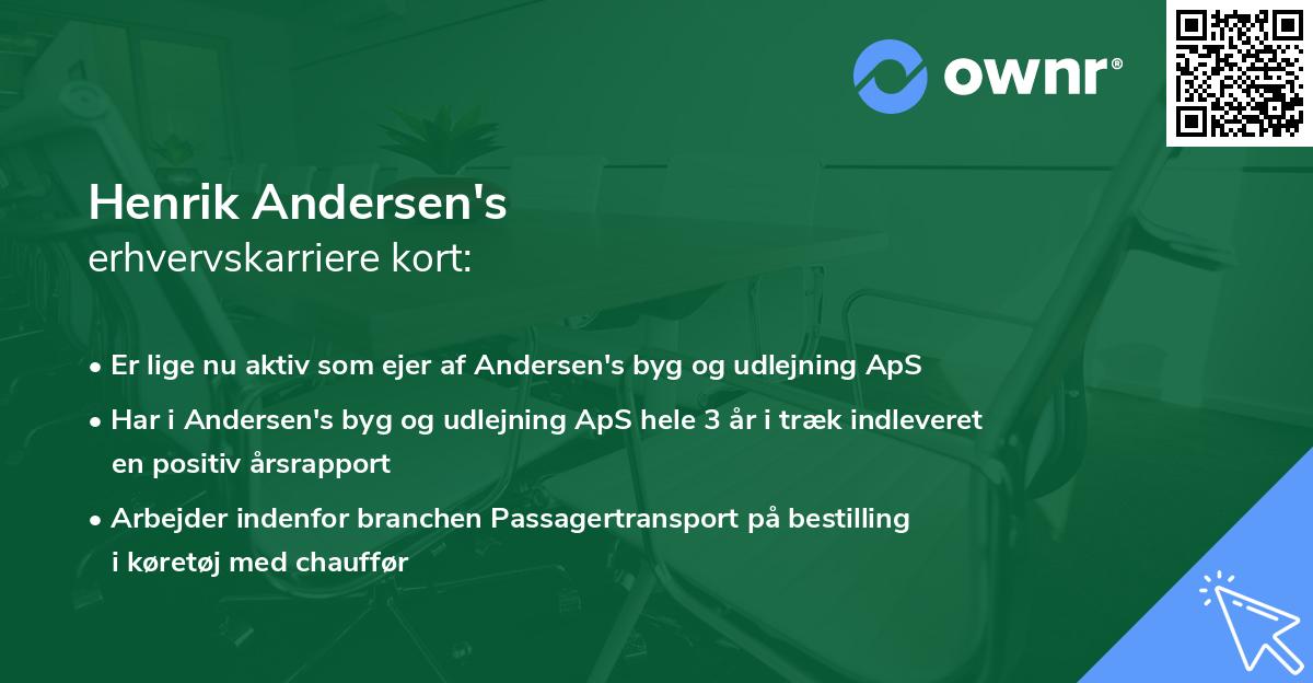 Henrik Andersen's erhvervskarriere kort