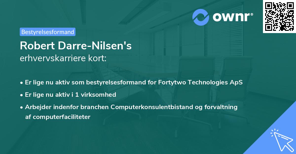 Robert Darre-Nilsen's erhvervskarriere kort