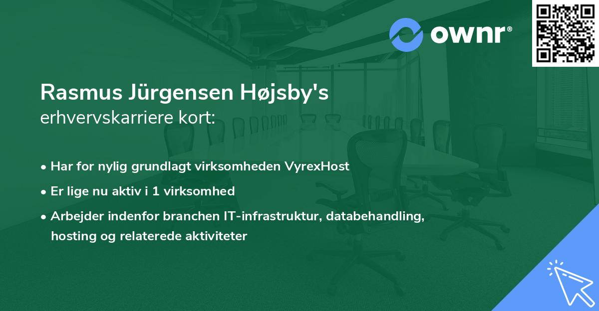 Rasmus Jürgensen Højsby's erhvervskarriere kort