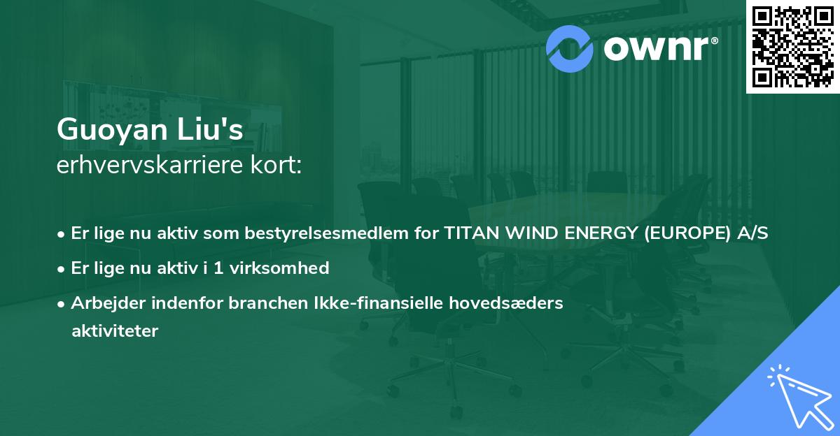 Guoyan Liu's erhvervskarriere kort