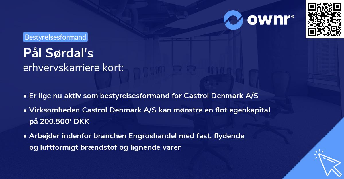 Pål Sørdal's erhvervskarriere kort