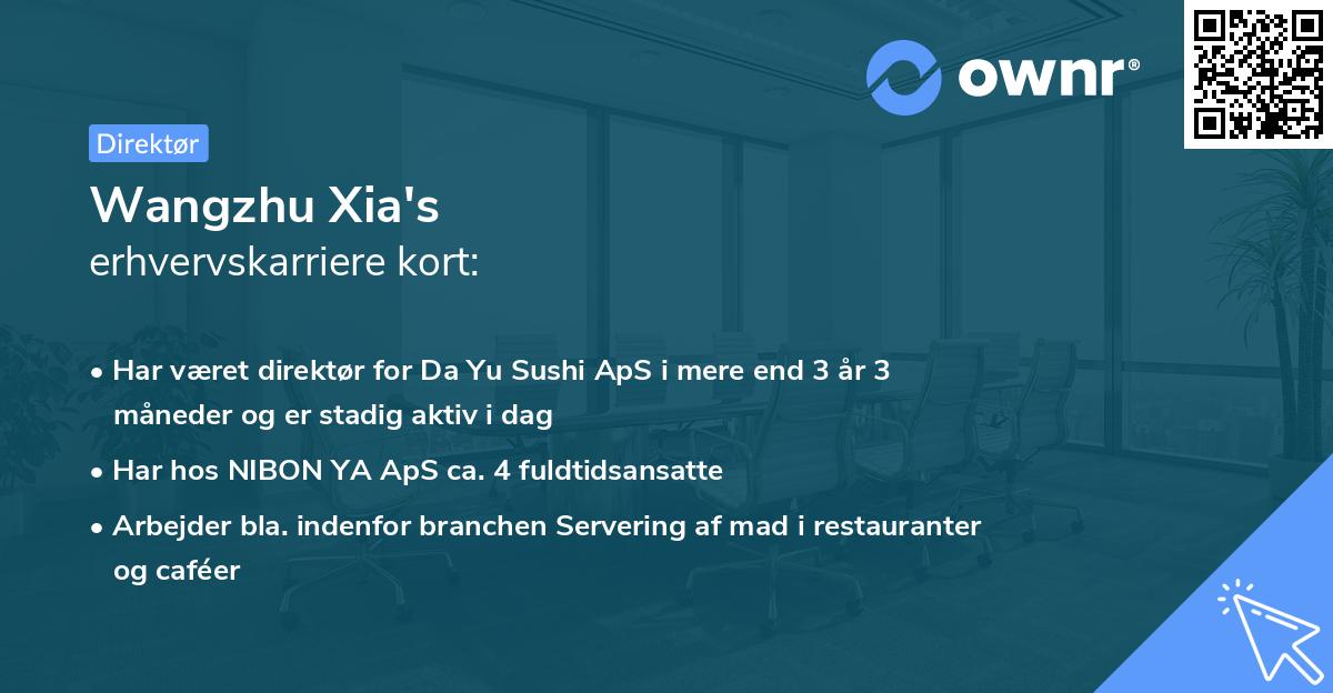Wangzhu Xia's erhvervskarriere kort