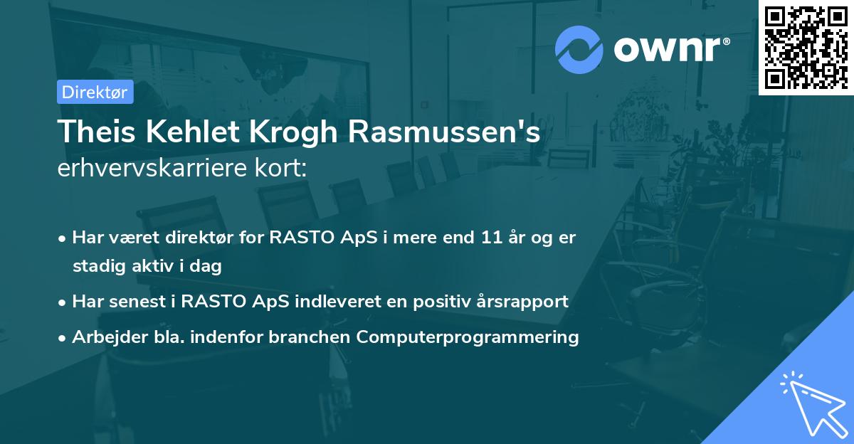 Theis Kehlet Krogh Rasmussen's erhvervskarriere kort
