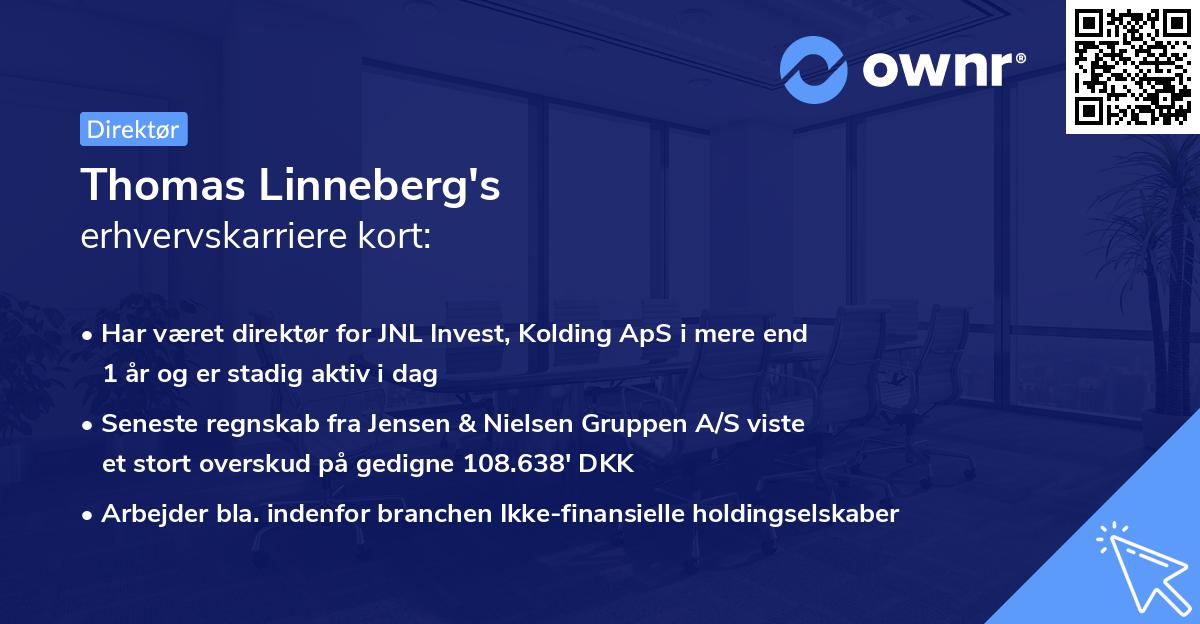 Thomas Linneberg's erhvervskarriere kort