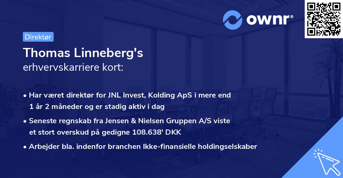 Thomas Linneberg's erhvervskarriere kort