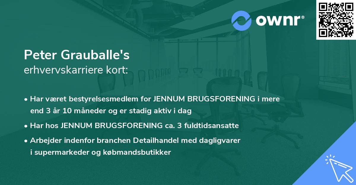 Peter Grauballe's erhvervskarriere kort