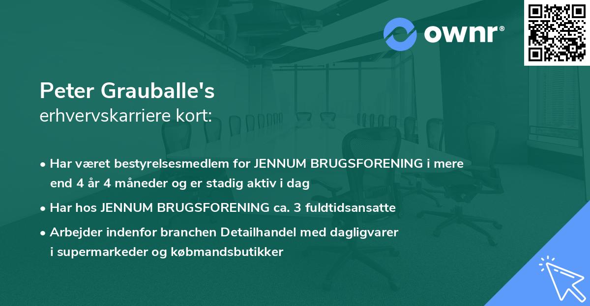 Peter Grauballe's erhvervskarriere kort