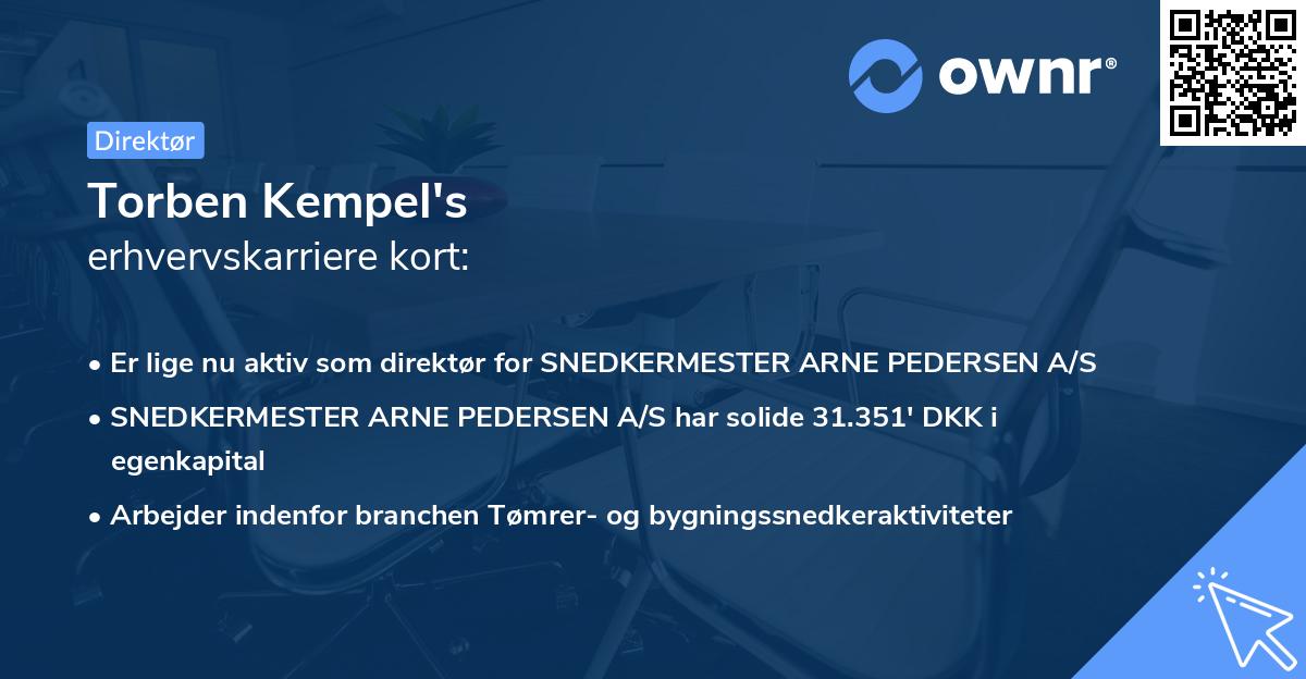 Torben Kempel's erhvervskarriere kort