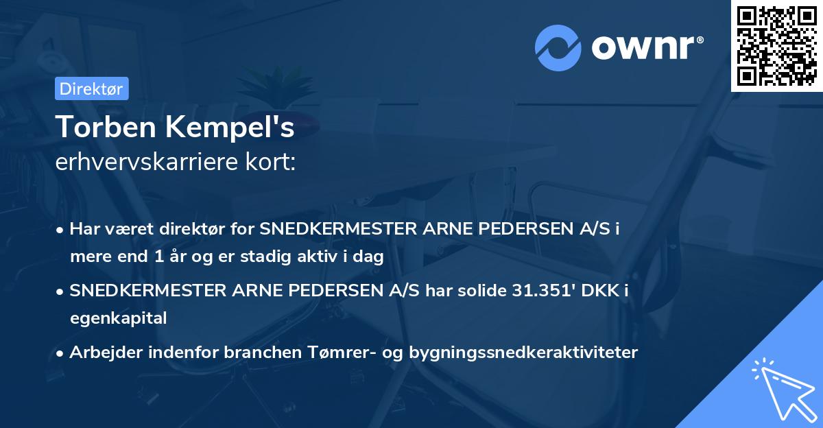Torben Kempel's erhvervskarriere kort