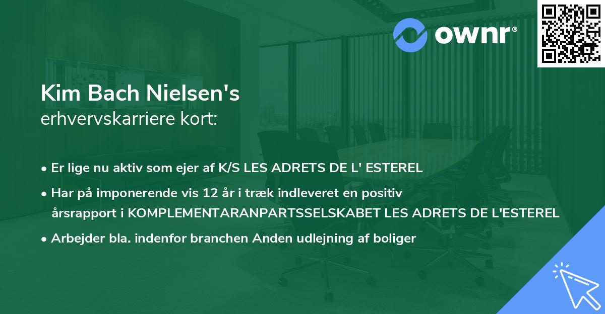 Kim Bach Nielsen's erhvervskarriere kort
