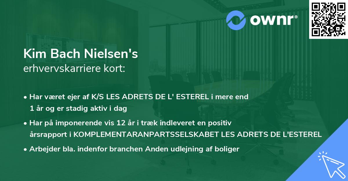 Kim Bach Nielsen's erhvervskarriere kort