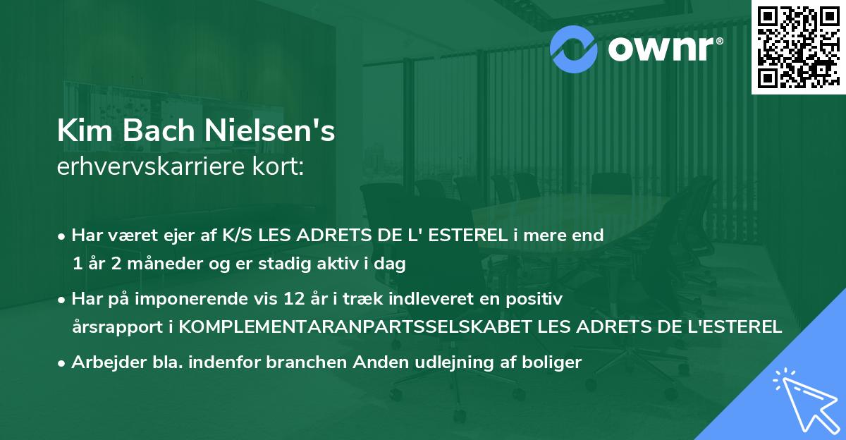 Kim Bach Nielsen's erhvervskarriere kort
