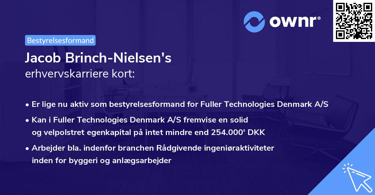 Jacob Brinch-Nielsen's erhvervskarriere kort