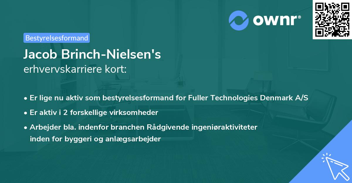 Jacob Brinch-Nielsen's erhvervskarriere kort