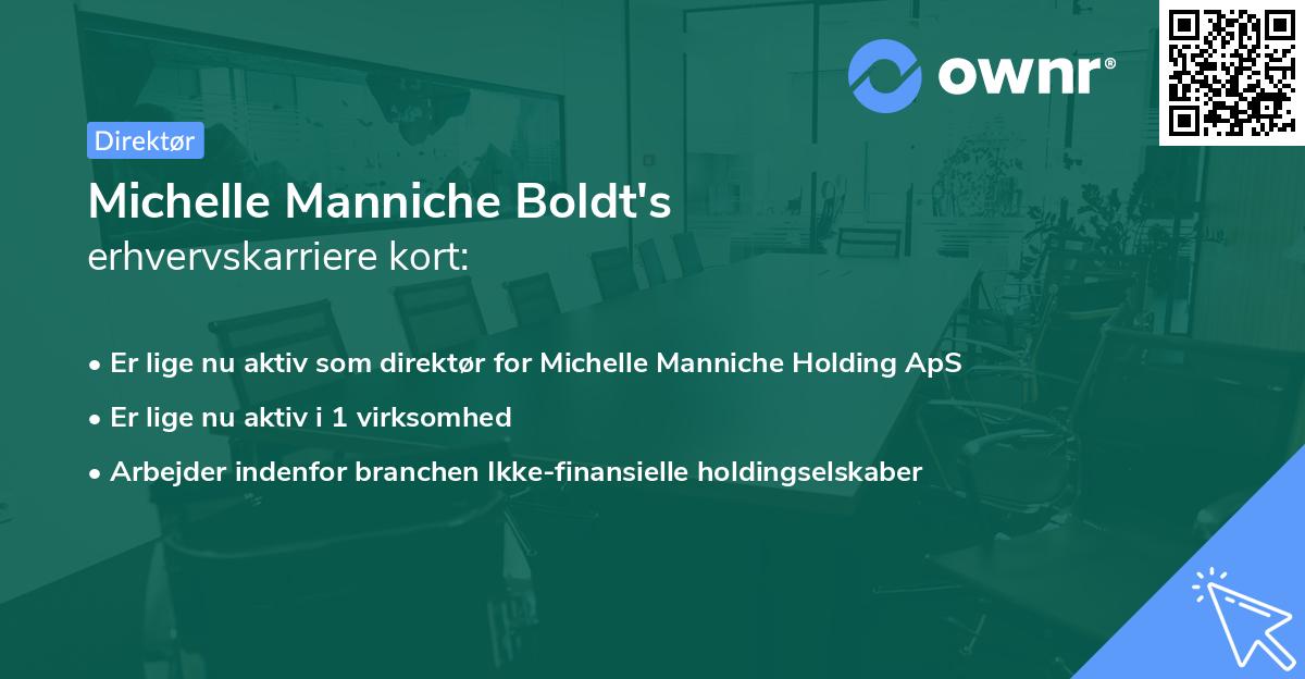 Michelle Manniche Boldt's erhvervskarriere kort