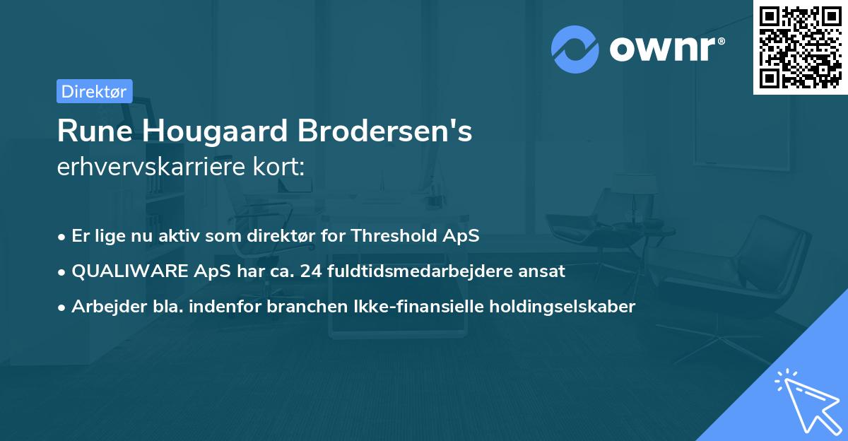 Rune Hougaard Brodersen's erhvervskarriere kort