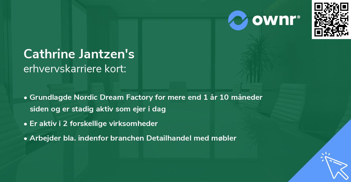 Cathrine Jantzen's erhvervskarriere kort