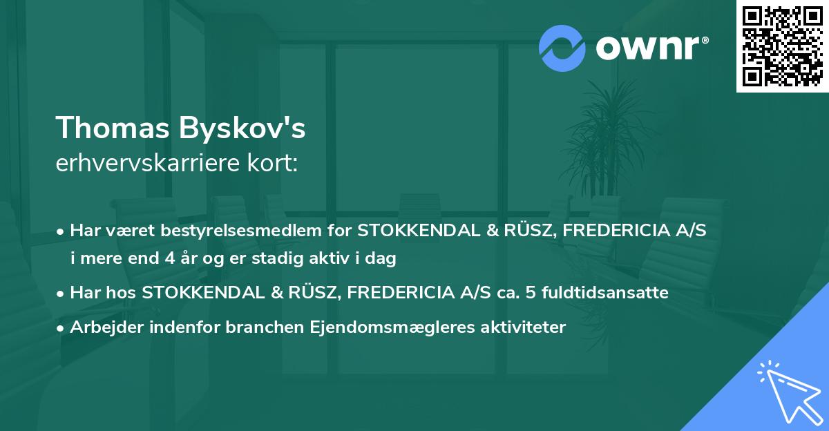 Thomas Byskov's erhvervskarriere kort
