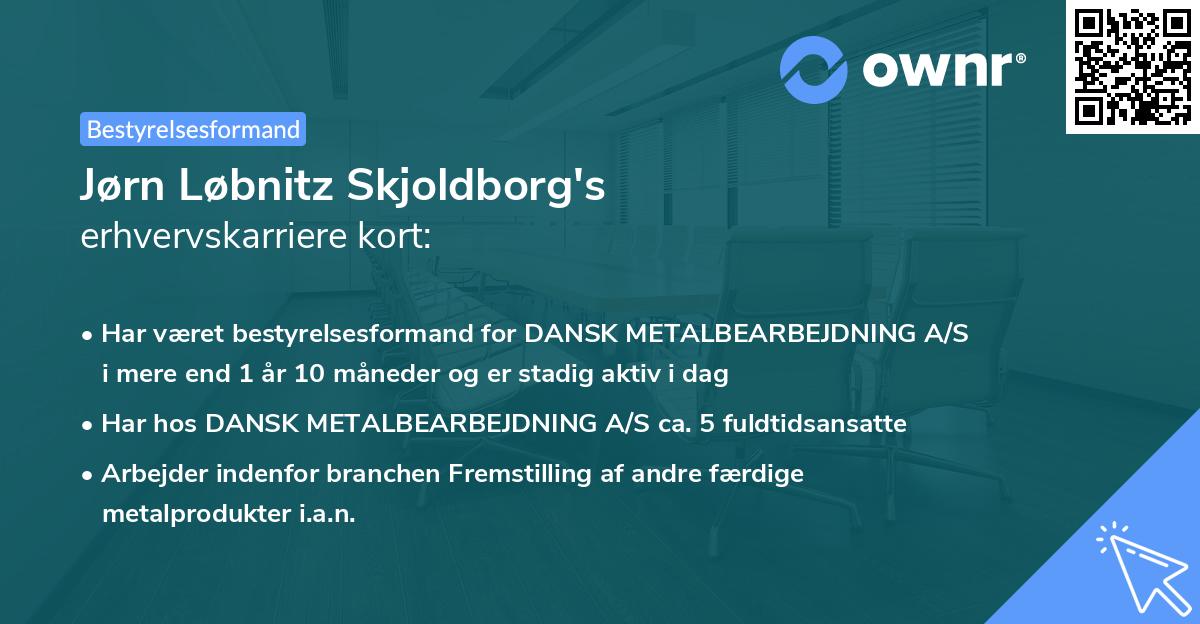 Jørn Løbnitz Skjoldborg's erhvervskarriere kort
