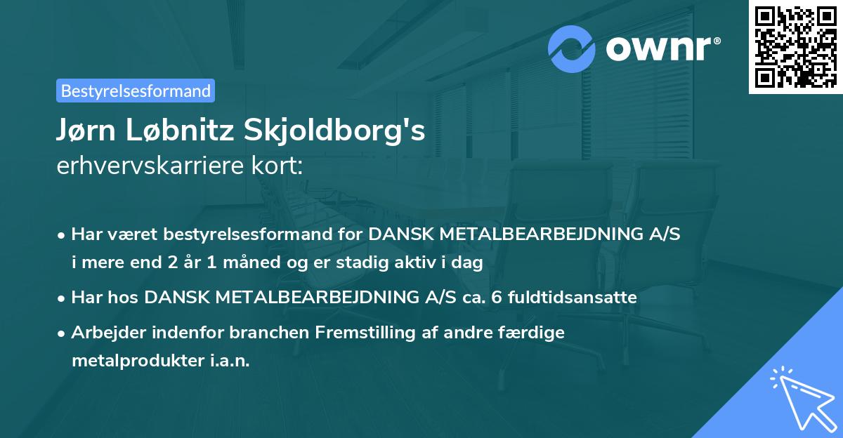 Jørn Løbnitz Skjoldborg's erhvervskarriere kort