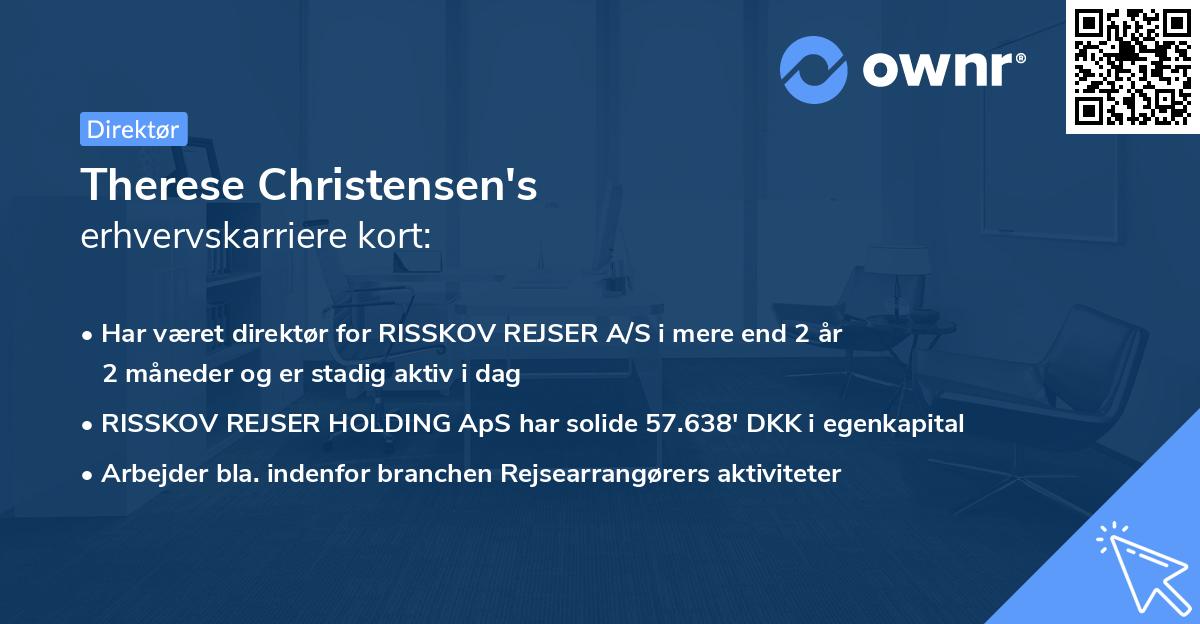 Therese Christensen's erhvervskarriere kort