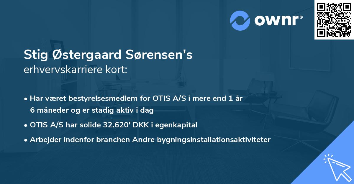 Stig Østergaard Sørensen's erhvervskarriere kort