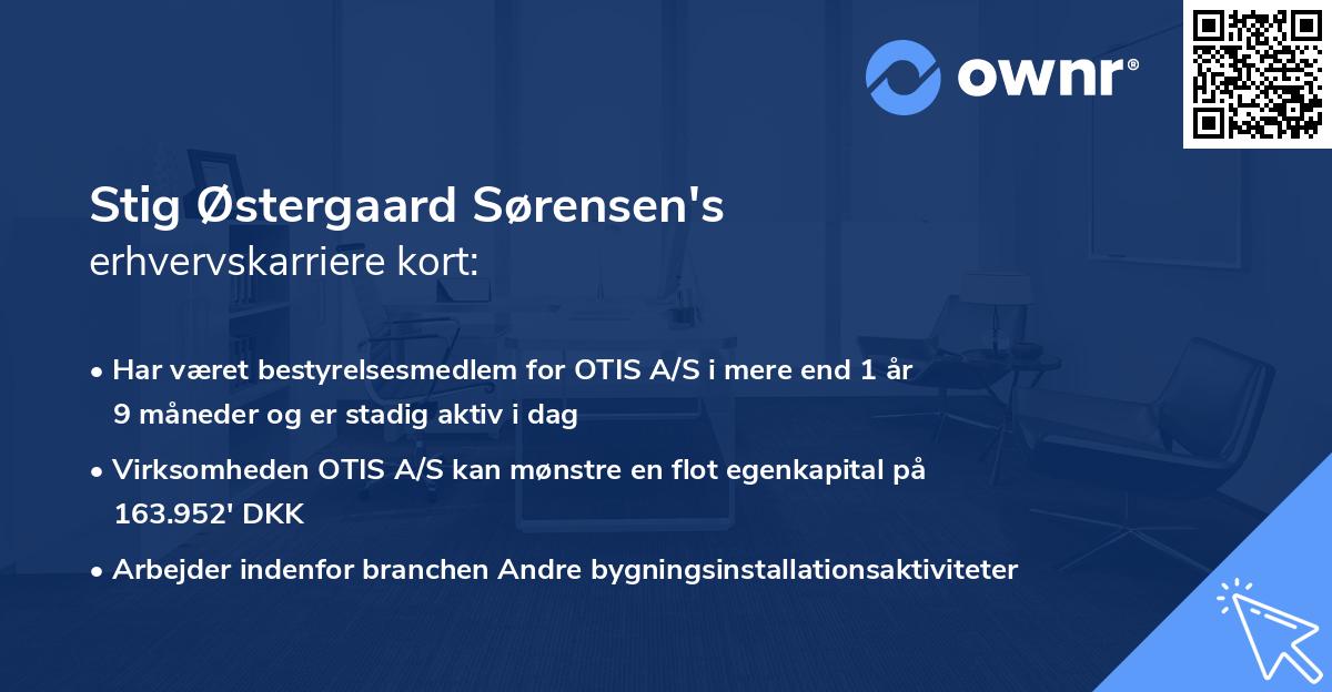 Stig Østergaard Sørensen's erhvervskarriere kort