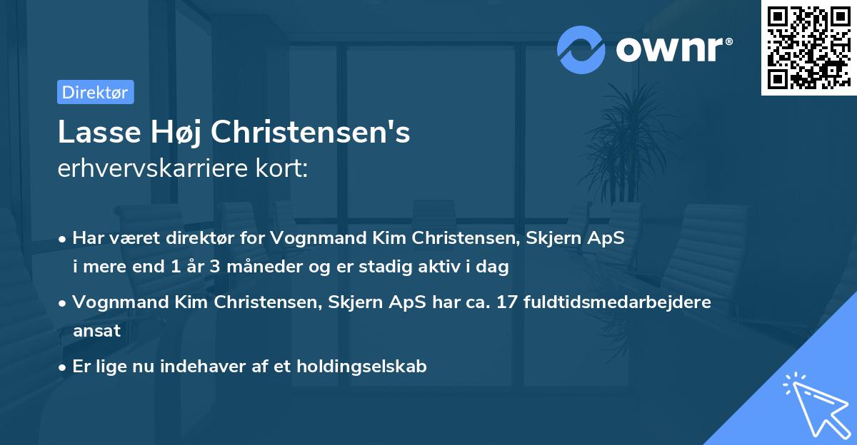 Lasse Høj Christensen's erhvervskarriere kort