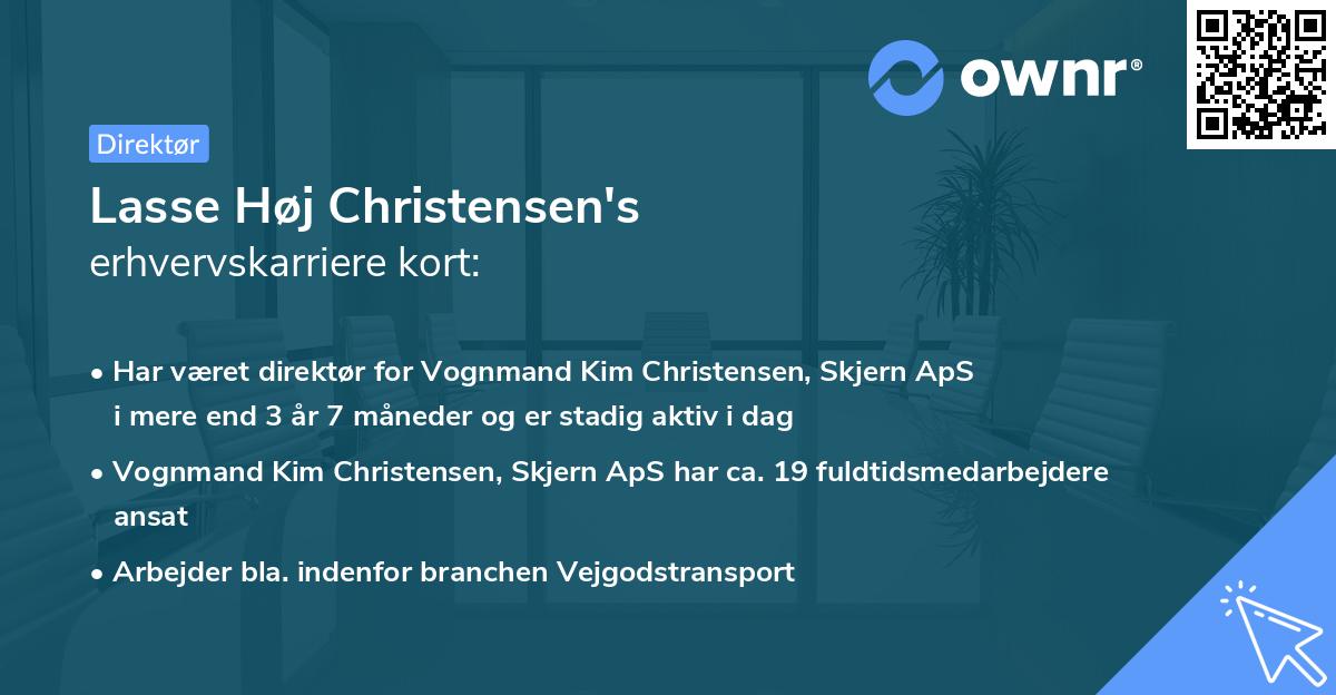 Lasse Høj Christensen's erhvervskarriere kort