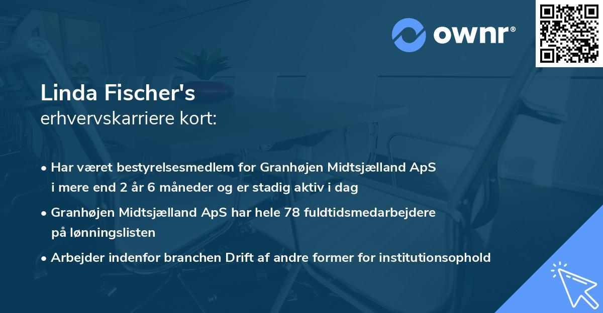 Linda Fischer's erhvervskarriere kort