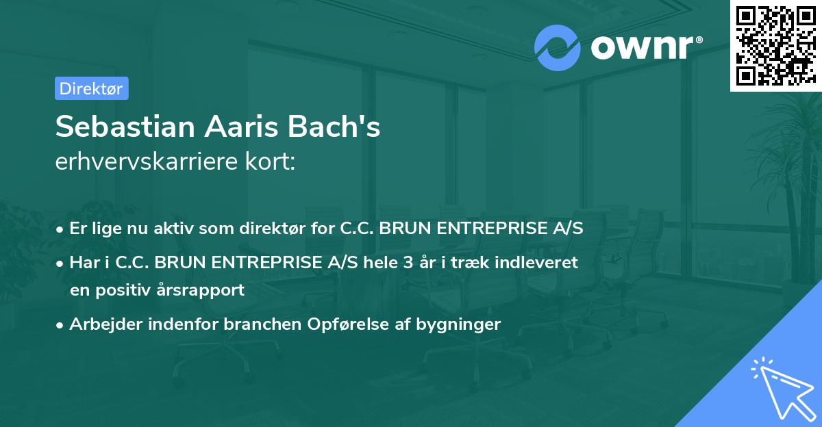 Sebastian Aaris Bach's erhvervskarriere kort