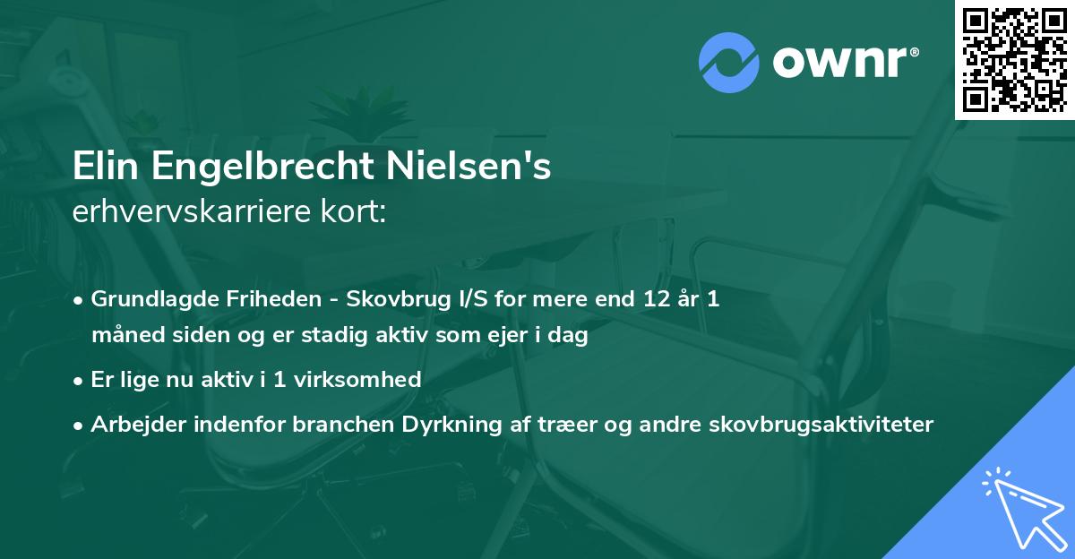 Elin Engelbrecht Nielsen's erhvervskarriere kort