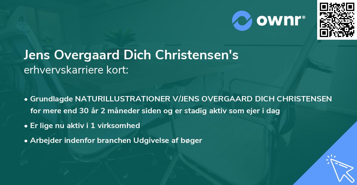 Jens Overgaard Dich Christensen's erhvervskarriere kort