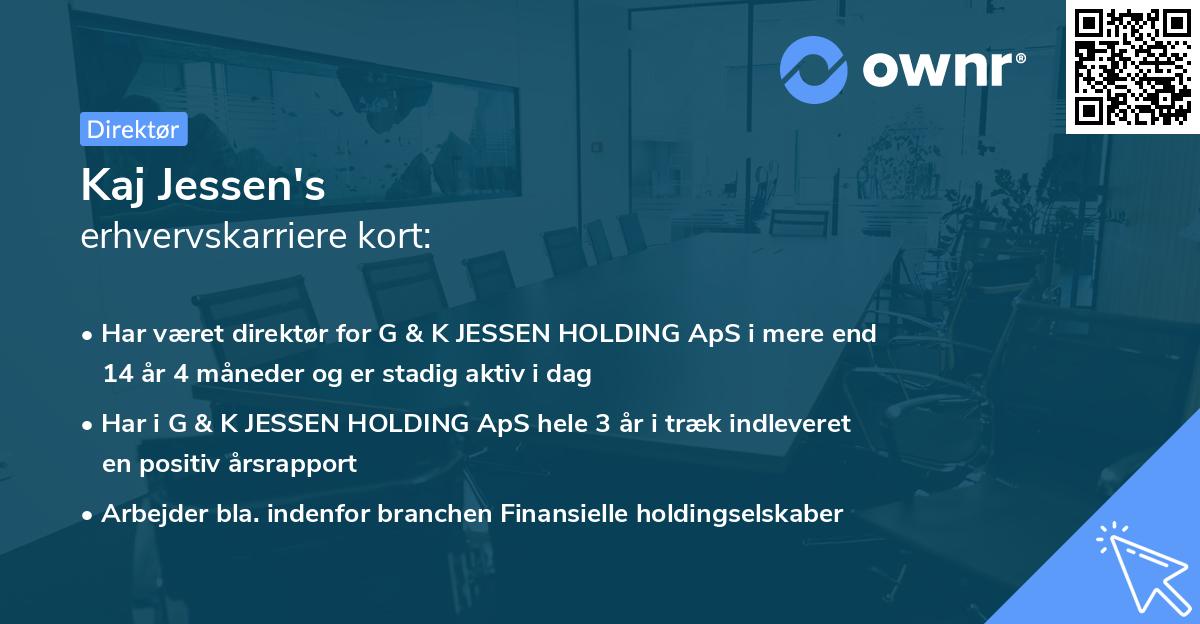 Kaj Jessen's erhvervskarriere kort