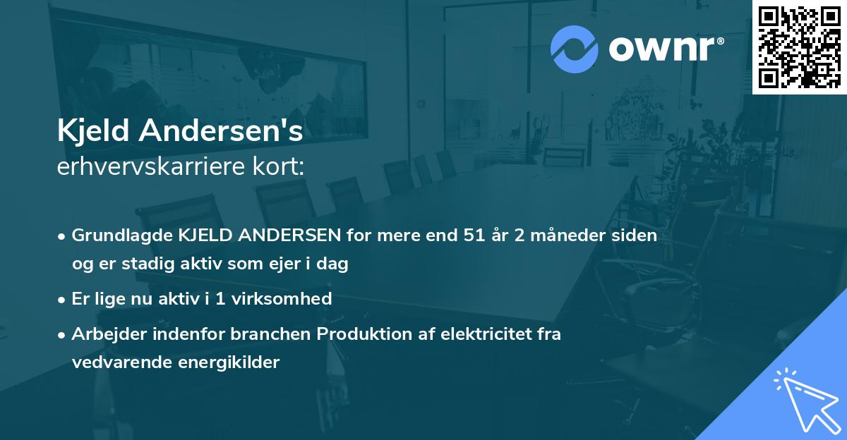 Kjeld Andersen's erhvervskarriere kort