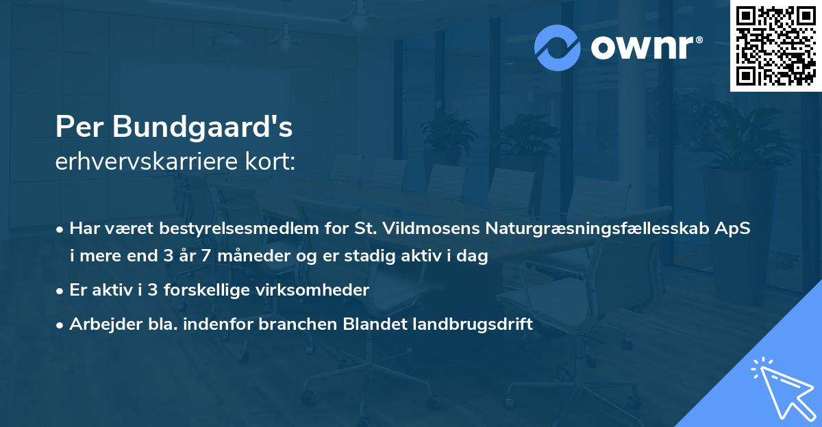 Per Bundgaard's erhvervskarriere kort