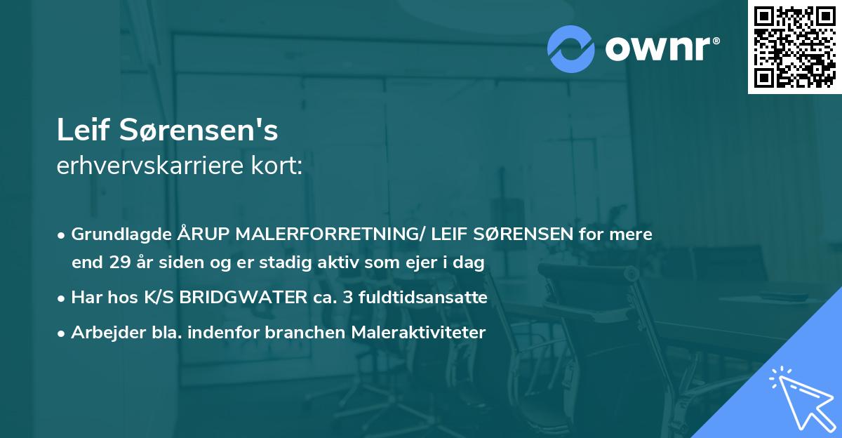 Leif Sørensen's erhvervskarriere kort