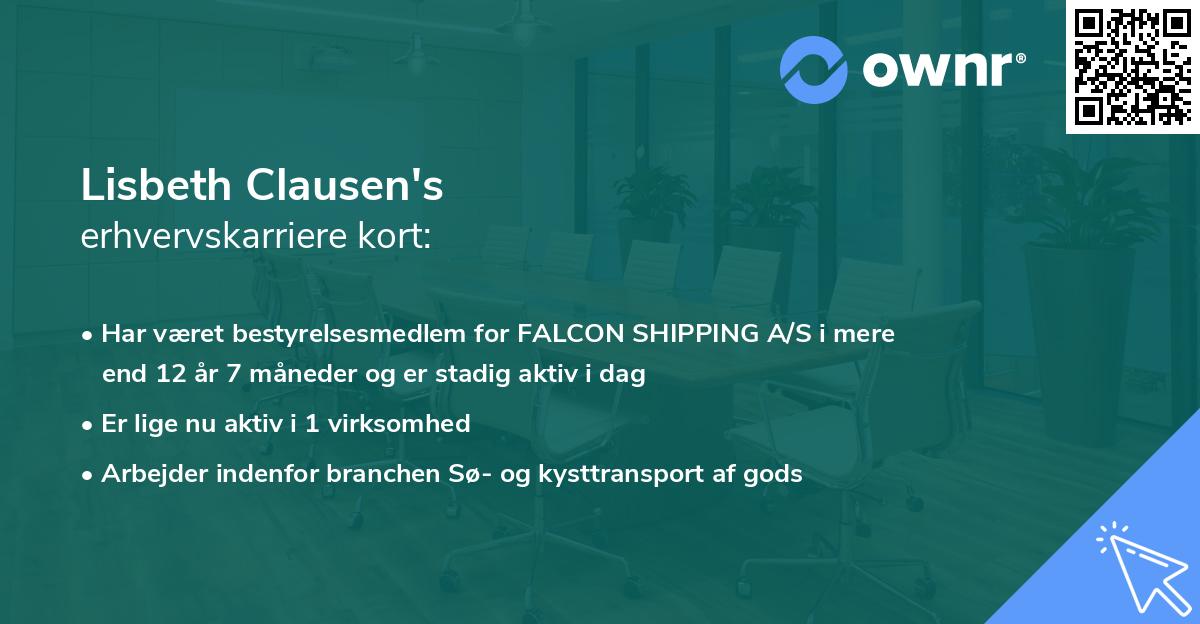 Lisbeth Clausen's erhvervskarriere kort