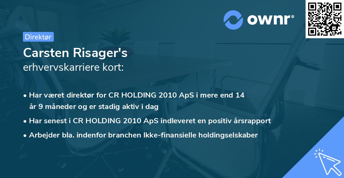 Carsten Risager's erhvervskarriere kort